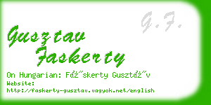 gusztav faskerty business card